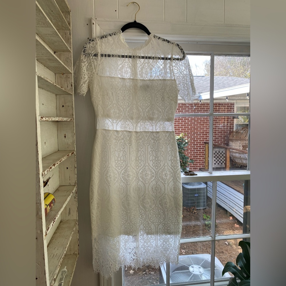 White lace Lulus dress